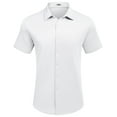 thumbnail image 4 of COOFANDY Mens Casual Wrinkle Free Shirts Short Sleeve Button Down Summer Stretch Dress Shirt, 4 of 5