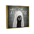 thumbnail image 3 of Stupell Industries Me Time Pet Dog Bathroom Portrait Metallic Gold Framed Floating Canvas Wall Art, 16x20, by Adobe Stock, 3 of 8