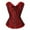 Red, variant on Odeerbi Corset Top for Women Shapewear Bodyshaper Tummy Control Waist Trainer 2025 Casual Erogenous Eyelet Lace-up Floral Print Fishbone Court Vintage Straps Green