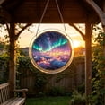 thumbnail image 4 of Round Acrylic Puzzle Suncatcher - Stained Glass Style Window Hanging Dreamy For Home Decor, 4 of 6