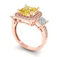 thumbnail image 2 of Three-Stone Engagement Ring for Women - 3.005ct Natural Citrine in 14K Rose Gold Promise Ring, 2 of 6