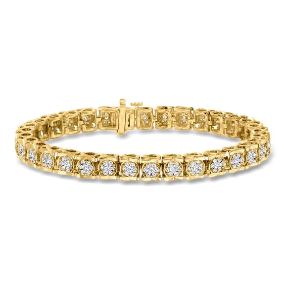 Ross-Simons 3.00 ct. t.w. Diamond Tennis Bracelet in 18kt Gold Over Sterling, Women's, Adult