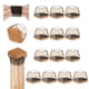 thumbnail image 1 of Uxcell 16-Pack Protectores de patas de silla, se ajustan a almohadillas de silicona de 0.86-1.1" con almohadillas de fieltro, cubiertas para patas de muebles para suelos de madera [Negro], 1 of 1