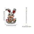 thumbnail image 2 of asddcavvf Easter Bunny 2D Flat Acrylic Keychain Car Rearview Backpack Small Pendant Cat Memorial, 2 of 3