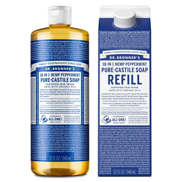 Jabón líquido Dr. Bronner's Pure-Castile Peppermint 946ml