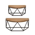 thumbnail image 4 of Sagebrook Home Wood / Metal 12" L Demilune Wall Shelf, Brown, 4 of 4