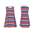 thumbnail image 7 of Rocae Fourth Of July for Sleeveless Dresses Summer Casual Ruffle Sleeveless Cute Crew Neck Flowy Dress with Pockets, 7 of 7