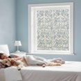 thumbnail image 3 of Farmhouse Flower Window Privacy Film, Botanical Vintage Light Blue Leaf Static Cling UV Sun Blocking Heat Control Window Tint Day and Night, Non-Adhesive One Way Windows Privacy Cover 19.6''x39.3'', 3 of 7