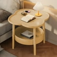 thumbnail image 4 of Honeeladyy Mini End Table, Small Side Table, Nightstand with 2-Layer Storage Shelves, Sofa Table for Small Spaces, Living Room, Bedroom, Stable Frame, Easy Assembly, 18.9x15.75x15.75 in, Coffee, 4 of 8