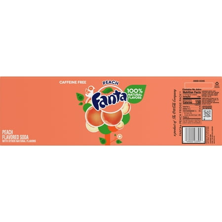 Fanta Peach Soda Pop Fridge Pack, 12 fl oz, 12 Pack Cans