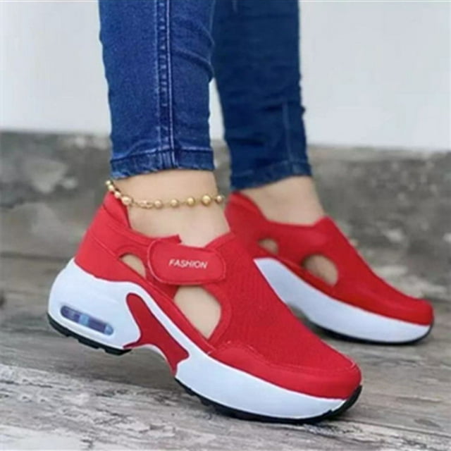 CEHVOM Chaussures Décontractées Simples pour Femmes à Semelle Plate Épaisse en Maille Tissée Style Rétro Espadrilles