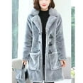 thumbnail image 5 of HTNBO Women Faux Fur Full Length Winter Coat Warm Fluffy Fleece Long Parka Jacket Thick Sherpa Outerwear Overcoat, 5 of 5