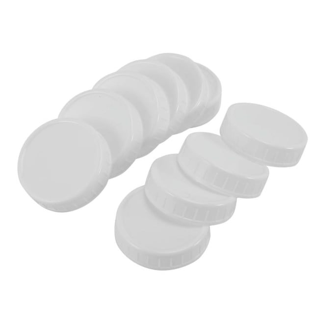 Tapas de Almacenamiento PláStico 10 Piezas con Acanaladas para Botella Tarro Boca Regular EstáNdar 70 Mm