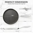 thumbnail image 4 of KITESSENSU 11 Inch Stainless Steel Frying Pan Nonstick Crepe Pan , Honeycomb Coating Flat Skillet, Tawa Dosa Tortilla Pan ,Omelet Pan with All Stove Tops Available, 4 of 6