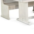 thumbnail image 3 of Sime 4pc Breakfast Nook Set, Dining Table and Corner Bench, White, 3 of 7