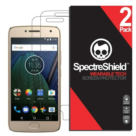 [2-Pack] Spectre Shield Screen Protector for Motorola Moto G5 Case Friendly Accessories Flexible Full Coverage Clear TPU Film