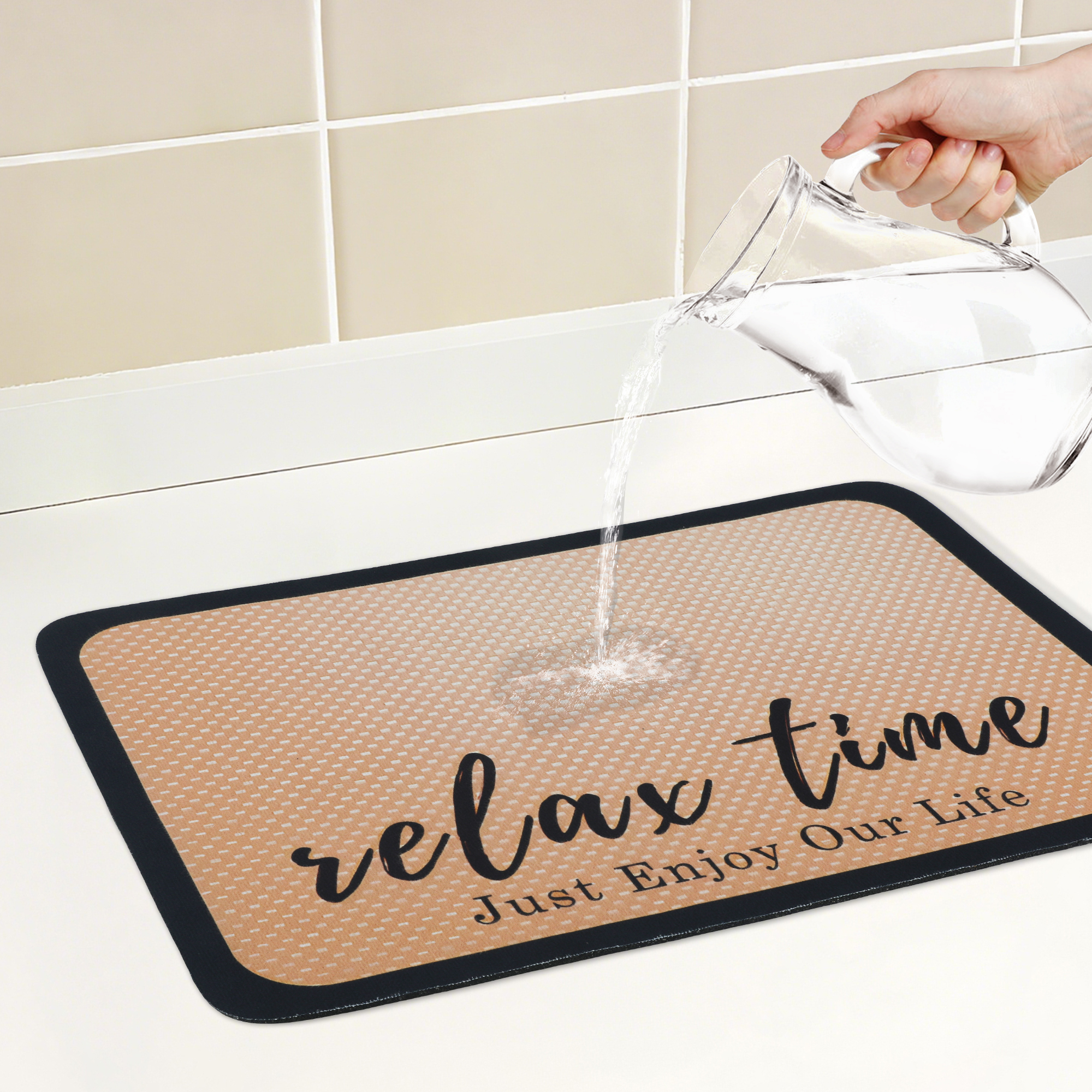 Unique Bargains Diatomaceous Coffee Bar Mat Quick Dry Dish Drying Mats Coffee 19.7*11.8 in
