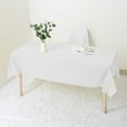 thumbnail image 5 of Hiroekza 72x54" Disposable Plastic Tablecloths Waterproof Oilproof Table Cloths - Rectangle Party Table Cover for Birthday, Wedding, Dessert Tables, Picnic, BBQ - Home Kitchen Decorations White, 5 of 6
