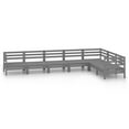 thumbnail image 2 of vidaXL 7 Piece Garden Lounge Set Solid Wood Pine Grey, 2 of 6