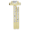 thumbnail image 4 of Unique Moments 3 Ctw Lab Grown Princess Halo Diamond Engagement Matching Wedding Ring Set 10K Yellow Gold, 4 of 7