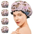 thumbnail image 7 of Shower Caps,Colorful Funny Dachshund Waterproof Shower Cap for Women 4 Pieces,Double Reusable Hair Cover for Shower PEVA Elastic Stretch Hem, 7 of 7