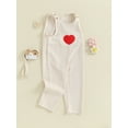 thumbnail image 3 of Suealasg Kids Girl Corduroy Jumpsuit Suspender Heart Print Romper Overalls 2T 3T 4T 5T Little Girls Long Pants Fall Clothes, 3 of 8