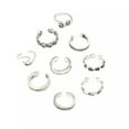 thumbnail image 6 of GKNET 9Pcs/Set Toe Rings For Women Open Ring Women Beach Foot Delicate Jewelry Set Adjustable-Silver, 6 of 9