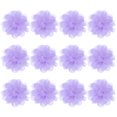 thumbnail image 1 of Uxcell 12-Pack Flores de Gasa 2.76 x 2.76 Pulgadas Flores de Tela para Decoración del Hogar y DIY Lila, 1 of 6