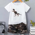 thumbnail image 3 of Hiijoy Big Boys Outfits Dinosaur Print Short Sleeves T Shirt & Shorts Set, Sizes 9-10Y, 3 of 3