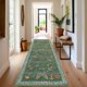 thumbnail image 3 of Qinaqin 2 x 6 ft Verde Rectangular Laundry Bathroom para Dormitorio cm de Alturaallway Suave Non Slip Botanical Mushroom Butterflies Print Moderno Farmhouse Anchoashable Runner Rug, 3 of 7