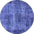 thumbnail image 1 of Ahgly Company Indoor Round Oriental Blue Industrial Area Rugs, 5' Round, 1 of 4