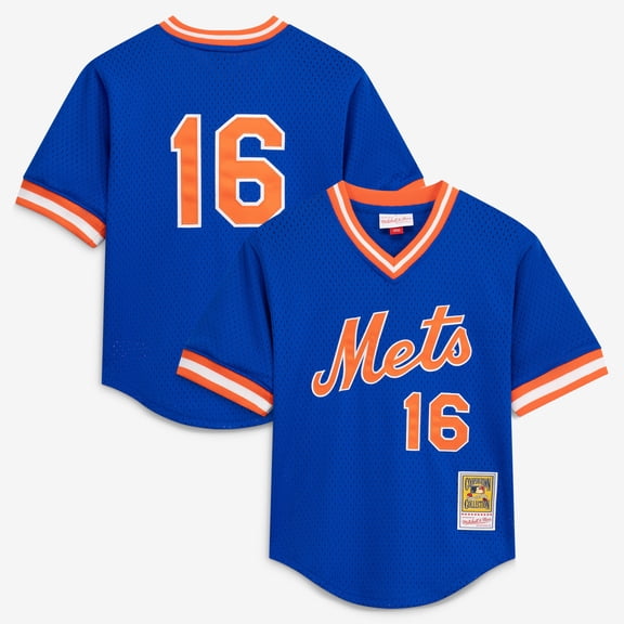 Youth Mitchell & Ness Dwight Gooden Royal New York Mets Mesh Batting Practice Jersey