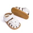 thumbnail image 4 of Meckior Baby Girls Sandals Infant Closed Toe Crib Shoes 0-24 Months, 4 of 8