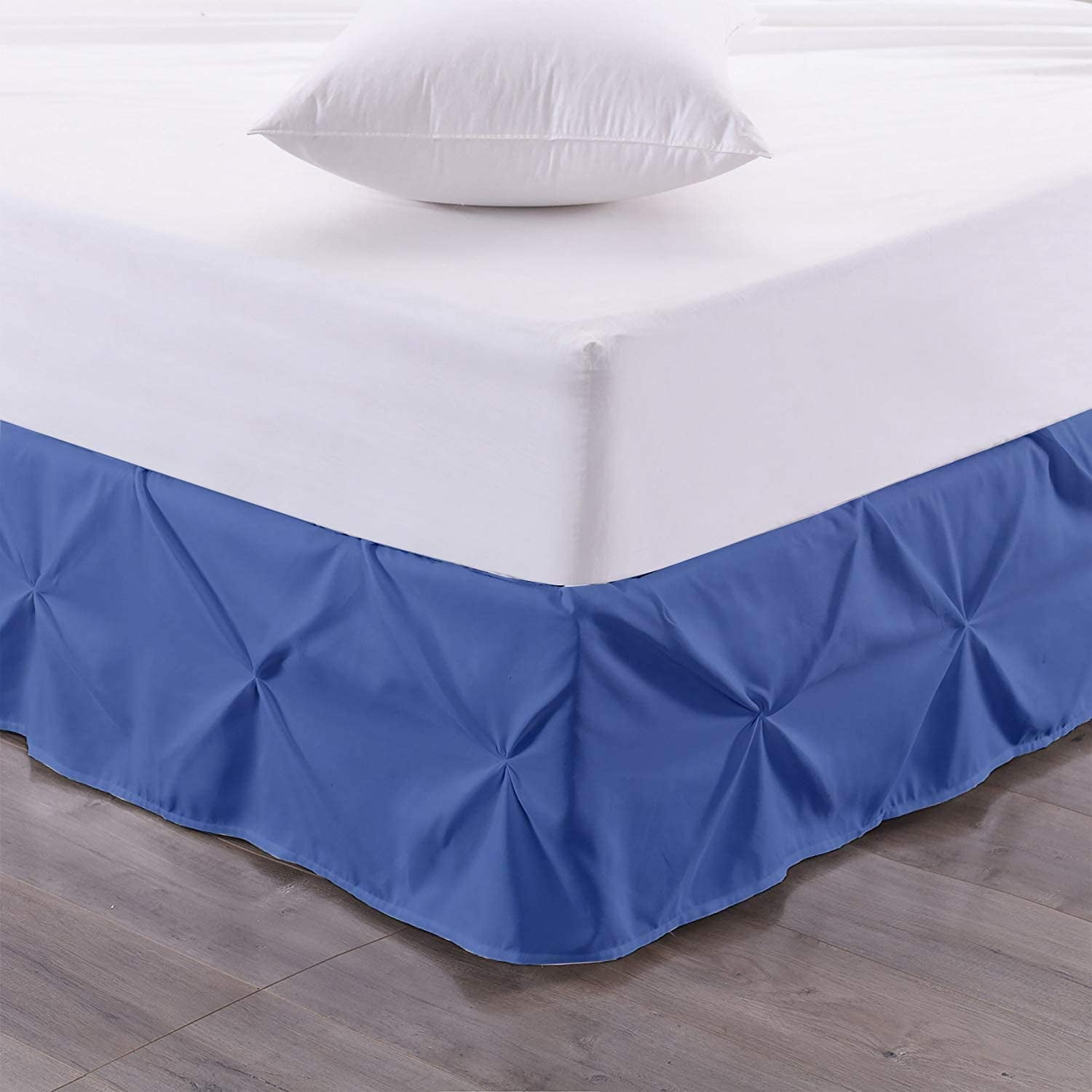 Luxury Pinch Pleated Bed Skirt 100 Egyptian Cotton 800 Thread Count 1