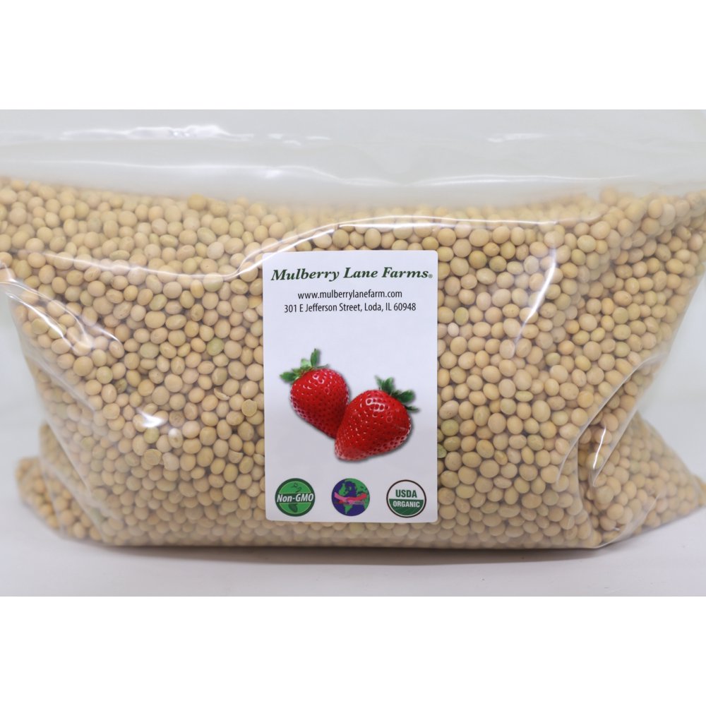Soybeans 5 lbs (Five Pounds) 100 USDA Certified Organic Bulk, by
