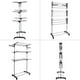 thumbnail image 3 of Tendedero Plegable de 3 Niveles,Tendedero de Ropa Plegable Vertical,Soportes Tendederos, Percha móvil con alas Plegables y Ruedas,Tendedero Retráctil,Portátil. (Gris), 3 of 9