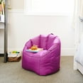 thumbnail image 5 of Big Joe Milano Child-Sized Bean Bag Chair for Kids Bedroom and Reading Nook, Pink Passion, Durable Easy-Clean Polyester Nylon Blend, Refillable, 5 of 8
