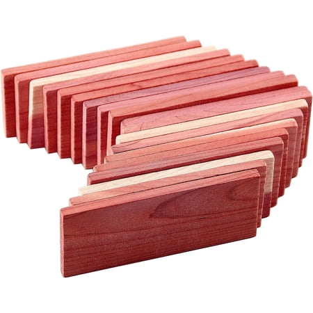 Cedar Blocks for Closet Storage,100% Aromatic Red Ceder Blocks Cedar Planks Chips 16pcs for Closet Drawers