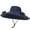 Dark Blue, variant on Unisex Sun Hats UV Protection Wide Brim Western Cowboy Bucket Hat with Adjustable Rope for Camping Hiking Dark Blue