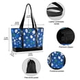 thumbnail image 2 of FORMRS Canvas Laptop Tote Bag for Women with 15.6" Computer Compartments Shoulder Handbag, Green Dots, 2 of 7
