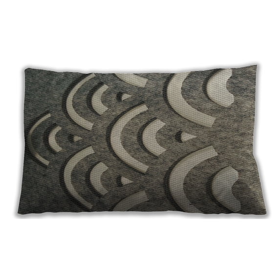 Ahgly Company Outdoor Rectangular Patterned Lumbar Throw Pillow, 13 inch by 19 inch