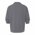 thumbnail image 4 of Godokuleh Mens Fashion Polo Shirts Cotton Classic Long Sleeve Thermal Button Shirt with Pocket Dark Gray 3XL, 4 of 5