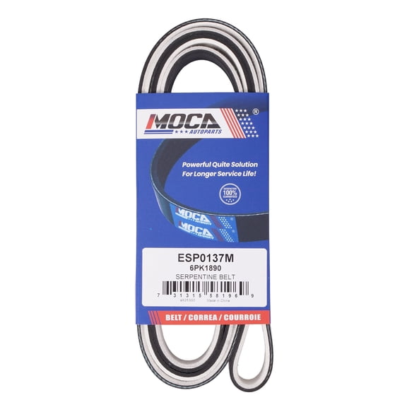 MOCA AUTOPARTS 6PK1890 Fabric Faced Serpentine Belt Fit for 2009-2013 BMW X5 3.0L & 2006-2012 Mitsubishi Eclipse 2.4L & 2004-2008 Suzuki Forenza 2.0L & 1998-2002 Toyota Corolla 1.8L