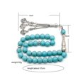 thumbnail image 1 of Handheld Vintage Design 33 Beads Imitation Turquoise Bracelet, Unisex 10mm Size, 1 of 1