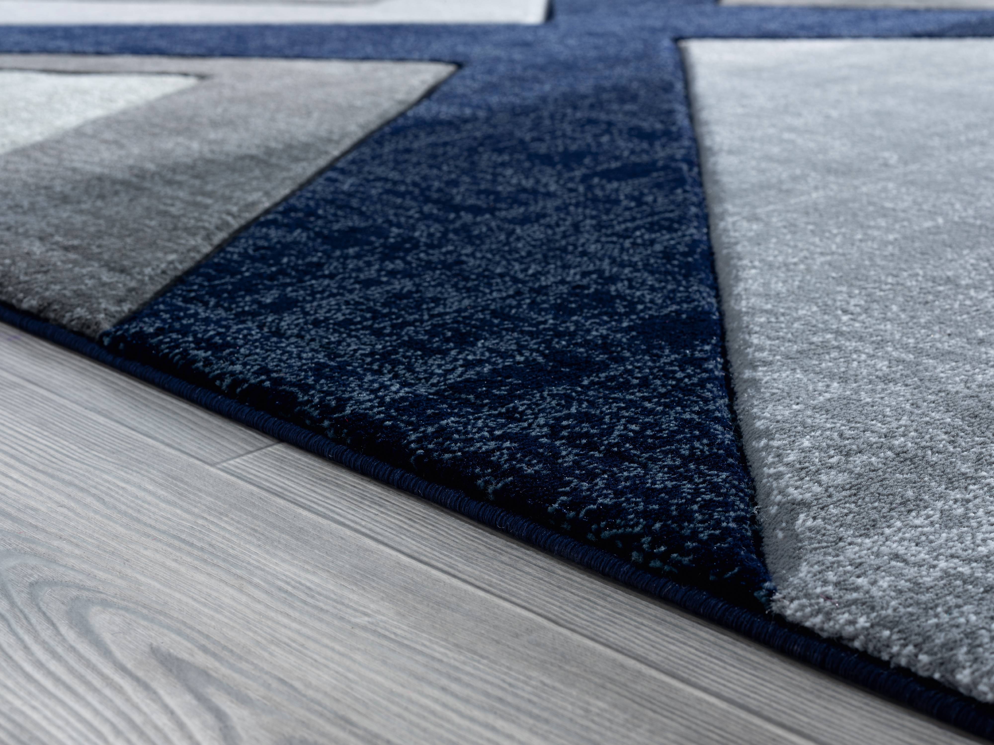 United Weavers Drachma Rimini Modern Abstract Area Rug, Navy, 7'10" x 7'10"
