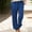 Blue, variant on ATENAR Linen Pants Women,Straight Leg Pants Women,Loose Pants for Women,Drawstring,Moisture Wicking,Solid,Black,2XL(US:12)