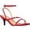 Red, variant on Womens Ankle Strap Sandal Heels Low Kitten Heel Square Toe Strappy Heeled Sandals