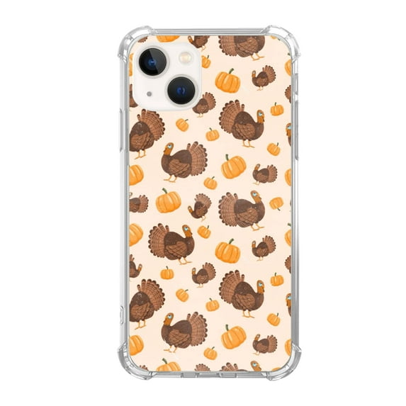 Autumn Turkey Case for iPhone 13 Mini,Aesthetic Art Design TPU Shock-proof Cover Case