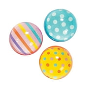 Dots & Stripes Bouncing Ball - Party Favors - 12 Pieces