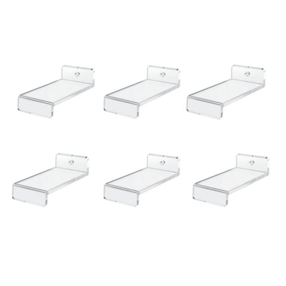 6Pack Shelves Wall Display Shelf for Collectibles, Display Stand Holder for Wall Mount Storage Organizer